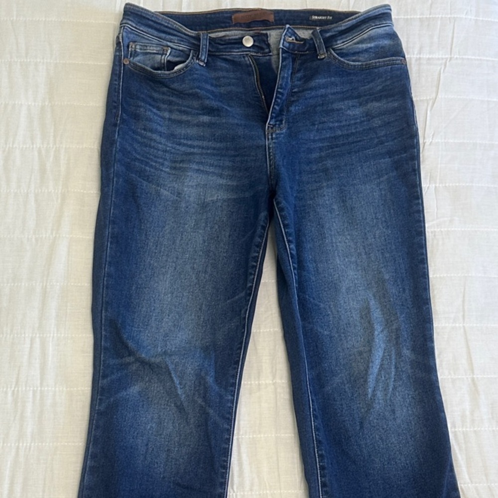 Judy Blue Mid-Dark Blue Straight Leg Jeans